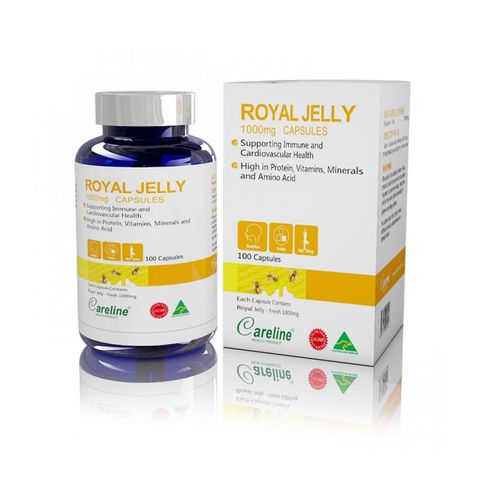 Sữa Ong Chúa Royal Jelly Careline 1000mg Cao Cấp - Giúp Làm Đẹp Da, Tăng Cường Sức Khỏe - Hộp 300 Viên Từ Úc