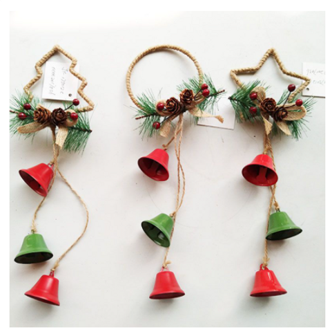 Set 2 Vòng Chuông Lục Lạc Trang Trí Noel Vintage - Thiết Kế Độc Đáo Cho Ngày Lễ Hội Giáng Sinh