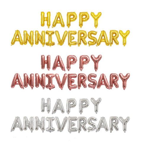 Set Bóng Happy Anniversary với Rèm Kim Tuyến - Trang Trí Sinh Nhật Lãng Mạn, Màu Rose Gold, Bộ Quà Tặng Dễ Thương