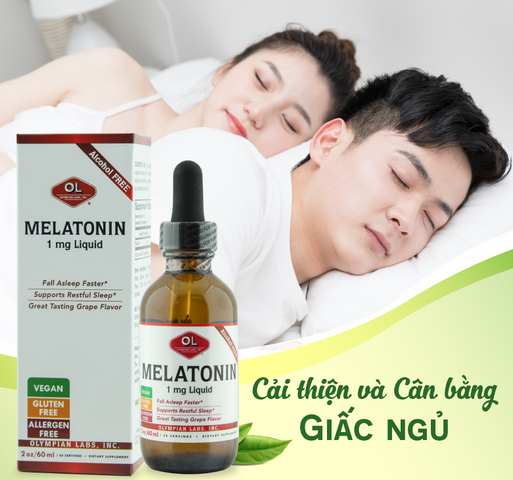 Siro hỗ trợ giấc ngủ Olympian Labs 60ml - Cải thiện giấc ngủ sâu và chất lượng dành cho người lớn và người cao tuổi