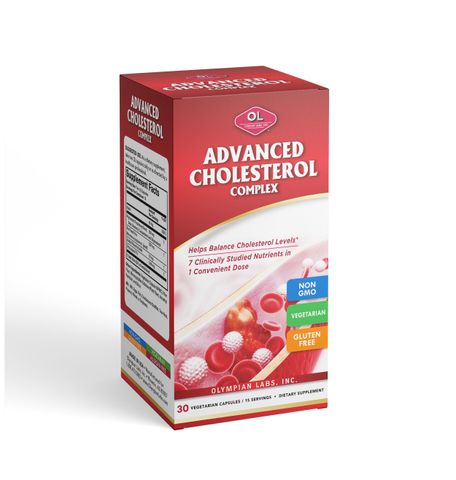 Viên uống Advanced Complex hỗ trợ giảm cholesterol xấu và cải thiện sức khỏe tim mạch - Hộp 30 viên của Olympian Labs Mỹ