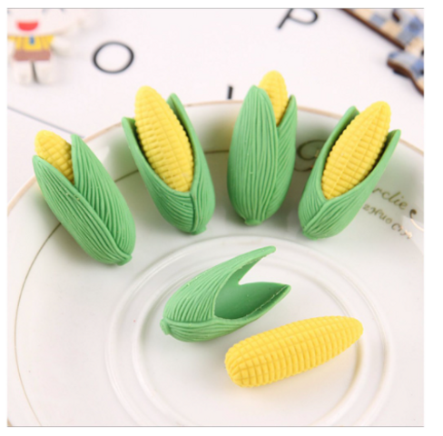 Set 5 Dụng Cụ Học Tập Cho Bé - Bút Chì, Bút Bi, Thước Kẻ Hươu Cao Cổ, Gọt Bút Chì Cute, Gôm Tẩy Hình Bắp Ngô - Combo Đồ Dùng Học Tập Sáng Tạo