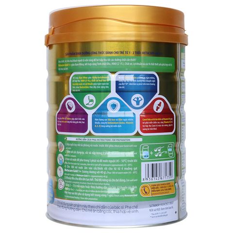Sữa Nutricare MetaCare Gold 1 cho trẻ 1-2 tuổi - Dinh dưỡng tối ưu phát triển chiều cao và cân nặng cho bé trong giai đoạn đầu đời
