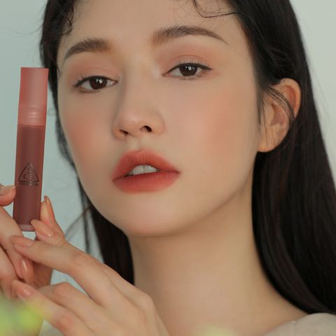 Son kem 3CE Blur Water Tint Sepia Đỏ Gạch Đậm - Son Môi Tint Dưỡng Ẩm Cho Mọi Tông Da, Chất Kem Mịn, Lâu Trôi, Thời Trang