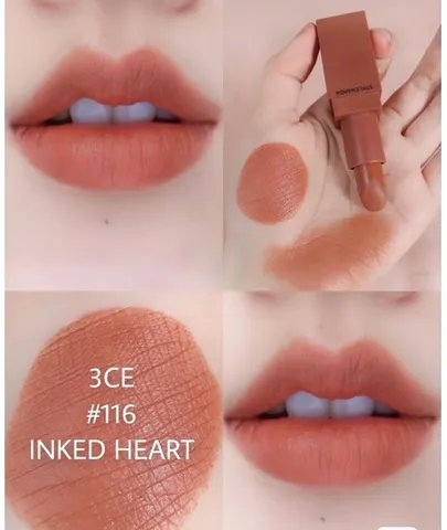 Son thỏi 3CE Mood Recipe Matte Lip Color 116 Inked Heart cam đất