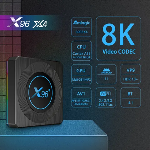 Android TV Box X96 X4 - TV Box Android 11, S905X4, RAM 4GB/32GB, Kết nối ổn định, Trải nghiệm Giải trí Tốt Nhất