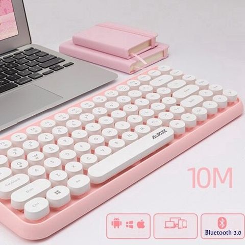 Bàn Phím Mini Không Dây Giả Cơ Ajazz 308i - Phong Cách Cổ Điển, 84 Phím, Thiết Kế Độc Đáo Nhiều Màu Sắc