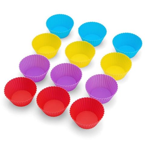 Combo 10 Khuôn Bánh Muffin Silicon Đường Kính 7cm - Dụng Cụ Làm Bánh Chịu Nhiệt, Đa Năng, Giúp Tạo Ra Những Chiếc Bánh Hoàn Hảo