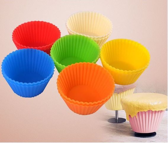 Combo 10 Khuôn Bánh Muffin Silicon Đường Kính 7cm - Dụng Cụ Làm Bánh Chịu Nhiệt, Đa Năng, Giúp Tạo Ra Những Chiếc Bánh Hoàn Hảo