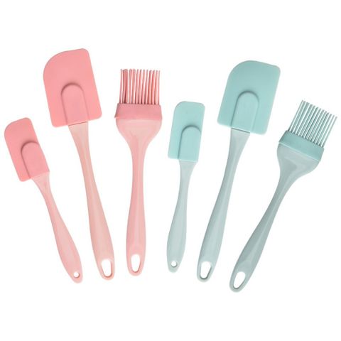 Bộ Dụng Cụ Nấu Ăn 3 Món Silicon Chịu Nhiệt - Spatula và Chổi Quét Phết Bơ, Kem, Bánh Ngọt, Dễ Dàng Cất Giữ