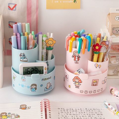 Kệ Nhựa Mini 3 Ngăn Đựng Đồ - Trang Trí Bàn Văn Phòng Kèm 25 Sticker Độc Đáo, Tiện Dụng 12x12cm