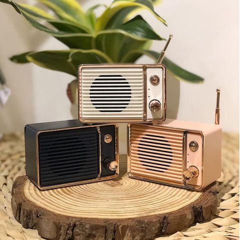 Loa Mini Bluetooth 5.0 DW01 Retro Cổ Điển - Âm Thanh Chất Lượng, Pin 900mAh, Kết Nối 10m, Thời Gian Sử Dụng 6-8h