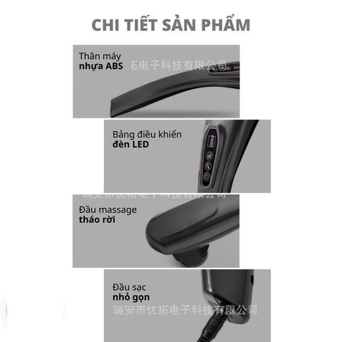 Máy Massage Cầm Tay Không Dây Moico YT-1708 - Thiết Kế Hiện Đại, 6 Đầu Massage Chuyên Dụng, Giảm Đau Nhức Hiệu Quả
