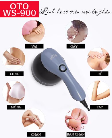 Máy Massage Cầm Tay Oto Wonder SPIN WS-900 - Thiết Kế Hiện Đại, Hiệu Quả Chăm Sóc Sức Khỏe Tại Nhà, Công Nghệ Massage Sâu, Giảm Đau Nhức