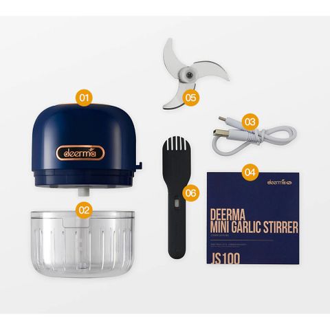 Máy Xay Nghiền Mini Đa Năng Xiaomi Deerma JS100 - Xay Gia Vị & Thịt, Thiết Kế Nhỏ Gọn, Công Suất Mạnh 40W, Pin Sạc Type-C