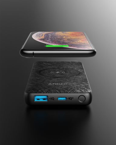 Pin sạc dự phòng không dây Anker A1617 - Dung lượng 10.000mAh, sạc nhanh 10W, tương thích nhiều thiết bị, nhỏ gọn dễ mang theo
