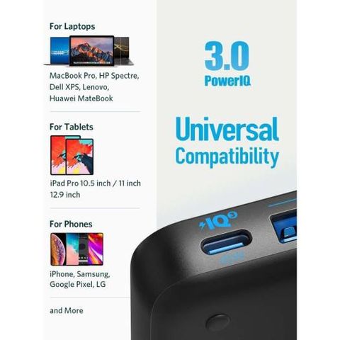 Sạc Anker A2045 Powerport III Slim 65W 4 cổng (PD+3USB) - Sạc nhanh, thiết kế nhỏ gọn, tiện lợi cho điện thoại và laptop