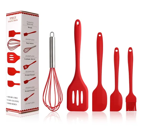 Bộ 5 Dụng Cụ Làm Bánh Silicone Cao Cấp - Chịu Nhiệt 40-230 Độ, Dễ Dàng Sử Dụng và Lau Chùi, Sản Phẩm Nhà Bếp Tiện Lợi