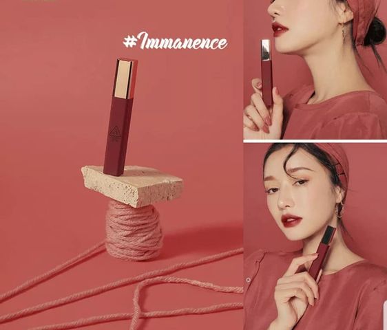 Son kem lì 3CE Cloud Lip Tint Immanence đỏ rượu vang - Chất son mịn, bền màu, sắc đỏ sang chảnh cho đôi môi gợi cảm
