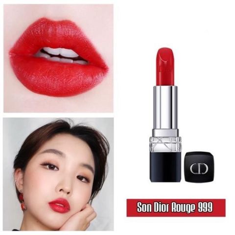 Son thỏi lì Dior Rouge 999 Matte - Màu đỏ thuần quyến rũ, bám lâu đến 8 tiếng, sản phẩm cao cấp từ Pháp cho đôi môi quyến rũ hoàn hảo.