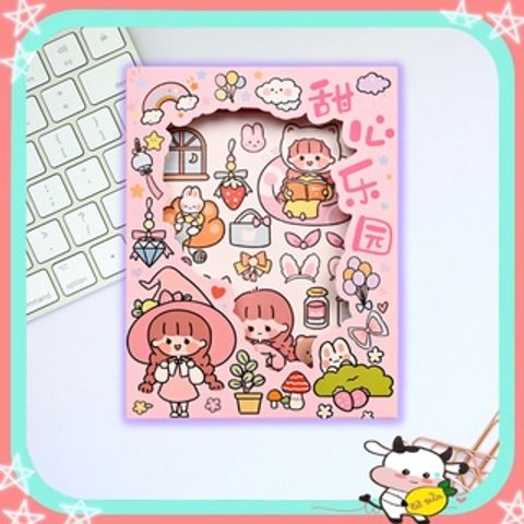 Set 200 Tấm Stickers Hình Dán Anime Dễ Thương Trang Trí Sổ Tay, Góc Học Tập - Chất Liệu Giấy và PET Chống Nước