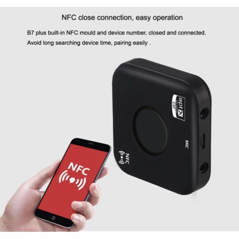 Thiết Bị Thu Bluetooth 4.2 BT7 Plus - Kết Nối Nhanh, Âm Thanh Cao Cấp, Hỗ Trợ NFC & Mic Đàm Thoại - Phụ Kiện Tiện Dụng Cho Mọi Thiết Bị