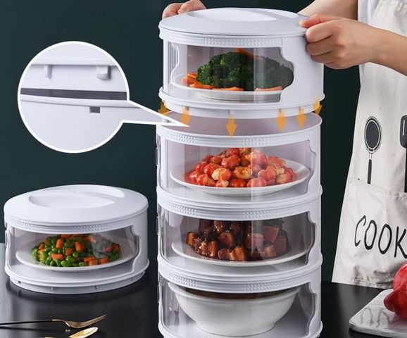 Lồng Bàn 5 Tầng Giữ Nhiệt Chống Bụi - Giải Pháp Bảo Quản Thức Ăn Tối Ưu, Thiết Kế Tiện Lợi, Dễ Dàng Sử Dụng