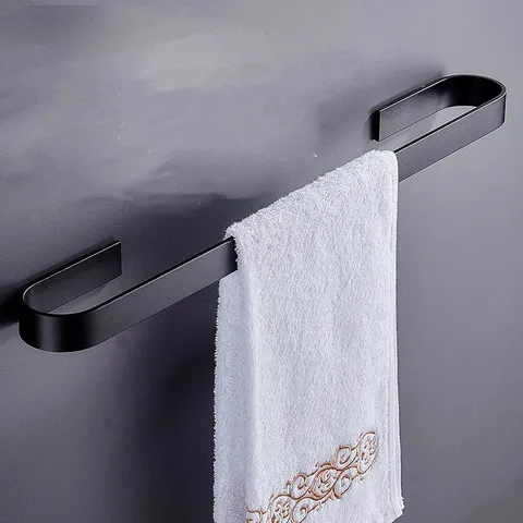 Thanh treo khăn tắm nhôm sơn tĩnh điện Hobby dán tường - Gọn nhẹ, tiện lợi cho phòng tắm, chất liệu nhôm không gỉ, dễ sử dụng