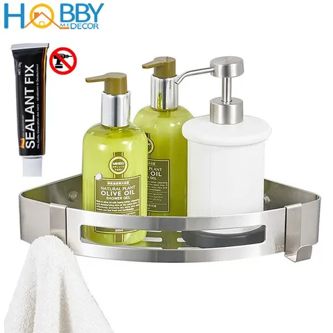 Kệ Góc Dán Tường Inox Hobby Đa Năng - Nội Thất Tiện Lợi Cho Nhà Bếp và Phòng Tắm, Chất Liệu Inox Cao Cấp Siêu Bền