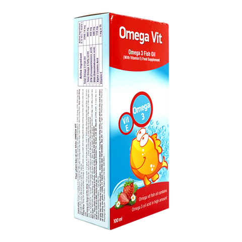 Siro Omega Vit Đỏ - Bổ Sung Omega 3, EPA, DHA & Vitamin E Cho Trẻ Sơ Sinh Đến 10 Tuổi, Tăng Cường Phát Triển Trí Não Và Thị Lực