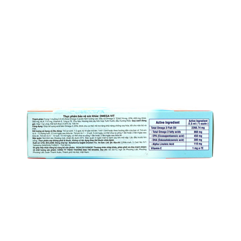 Siro Omega Vit Đỏ - Bổ Sung Omega 3, EPA, DHA & Vitamin E Cho Trẻ Sơ Sinh Đến 10 Tuổi, Tăng Cường Phát Triển Trí Não Và Thị Lực