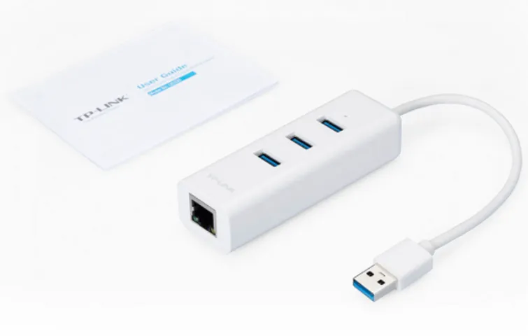 Bộ Chuyển Đổi Mạng USB 3.0 Sang Ethernet Gigabit TP-Link UE330 - 3 Cổng USB, Tốc Độ 1000Mbps, Thiết Kế Gọn Nhẹ