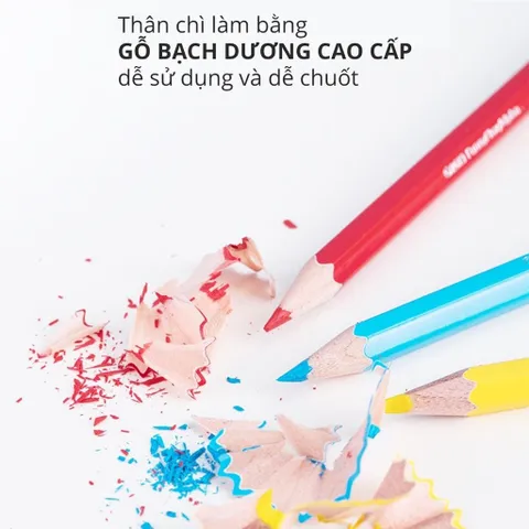 Bút Chì Màu Học Sinh Deli Superwings - Bộ 12/24/36 Màu Chất Lượng, Thiết Kế Ngộ Nghĩnh và An Toàn Cho Trẻ Em