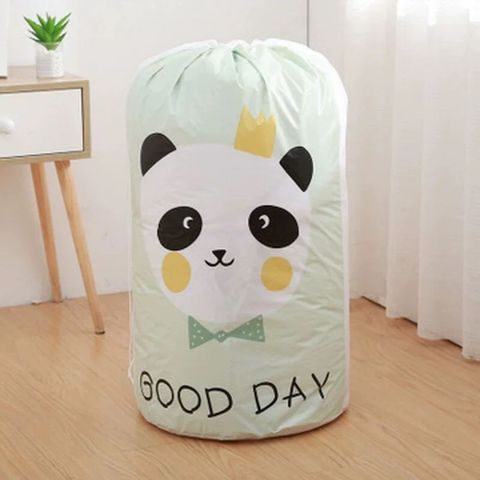 Combo 2 Túi Đựng Chăn Mền Chống Ẩm Hình Trụ Dễ Thương - Tiết Kiệm Không Gian, Chất Liệu PEVA Bền Bỉ, Họa Tiết Xinh Xắn