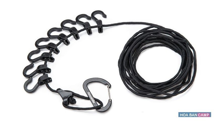 Dây Treo Đồ Đa Năng 4.3m NatureHike NH19PJ040 - Phụ Kiện Cắm Trại, Treo Đồ Nấu Ăn, Giúp Đồ Luôn Khô Ráo, Tiện Lợi Và Dễ Mang Theo