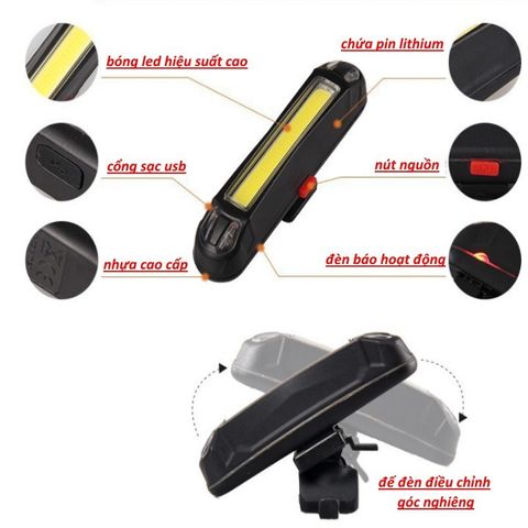 Đèn Hậu Xe Đạp Nháy 2 Màu Xanh Đỏ BMN01 Chống Nước - An Toàn Giao Thông, Đèn LED Sáng Rõ, Gắn Cọc Yên Xe Đạp