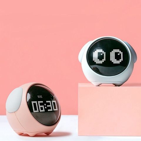 Đồng Hồ Báo Thức Emoji - Đèn Ngủ Tích Hợp Biểu Tượng Cảm Xúc, Thiết Kế Dễ Thương, Đa Chức Năng, Pin Sạc Tiện Lợi