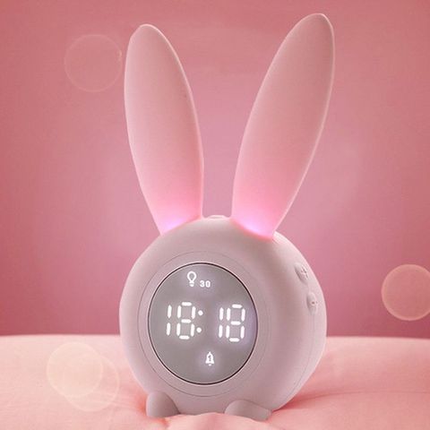 Đồng hồ báo thức thông minh tai thỏ dễ thương