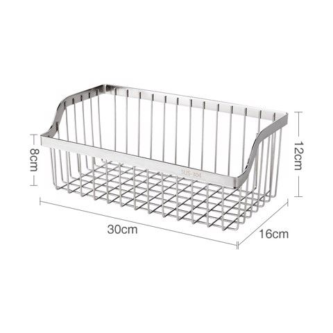 Giá treo đựng đồ Inox Hobby KTC - Kệ rổ treo chén bát, rau củ tiện lợi kèm keo dán, chịu lực lên đến 8kg