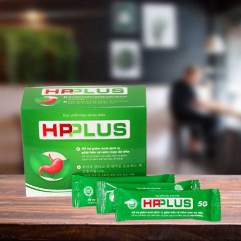 Bột uống HP Plus hỗ trợ sức khỏe dạ dày - Giảm đau, ợ chua, ợ nóng - Thực phẩm chức năng tiêu hóa hiệu quả 20 gói x 5g