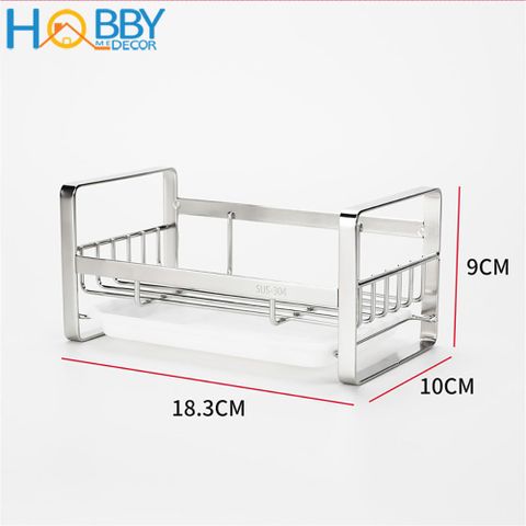 Kệ để dụng cụ rửa bát đa năng Hobby KRC1 - Thông minh và tiện lợi cho nhà bếp, có khay hứng nước, chất liệu inox SUS304