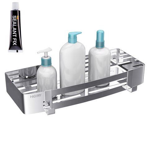 Kệ Đựng Đồ Inox Kiểu Chữ Nhật Hobby - Sản Phẩm Tiện Lợi Cho Nhà Tắm & Nhà Bếp, Dán & Khoan Tường, Chất Liệu Inox 304 Chống Gỉ