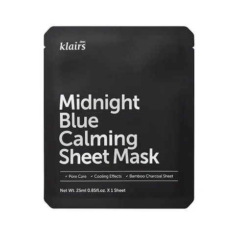 Mặt nạ thanh lọc da Klairs Midnight Blue Calming Sheet Mask