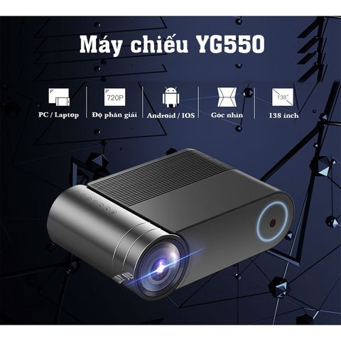 Máy Chiếu Mini YG550 Lejiada HD1080 - Trải Nghiệm Giải Trí Tuyệt Vời, Hình Ảnh Sống Động, Kết Nối Đa Dạng, Tuổi Thọ 30.000 Giờ