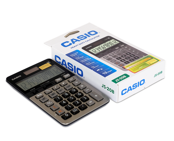 Máy Tính Casio JS-20B dành cho Văn Phòng và Kế Toán - Màn Hình Lớn, Nhiều Chức Năng Tiện Lợi, Thiết Kế Độc Đáo, Thân Thiện Người Dùng