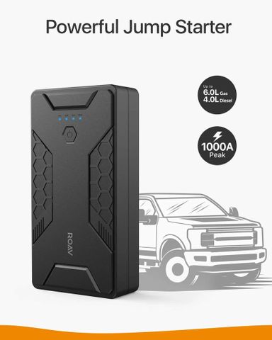 Sạc Dự Phòng Ô Tô Anker Roav Jump Starter Pro 1000A R3130 - Kích Nổ Động Cơ Xăng 6.0L & Diesel 4.0L, Pin 12800mAh, Cổng Sạc Nhanh USB-C