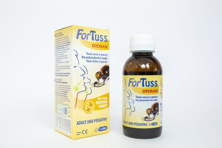 Siro Ho Fortuss Otosan 180ml - Hỗ Trợ Giảm Ho, Làm Dịu Cổ Họng, Thành Phần Hữu Cơ Châu Âu, An Toàn Cho Trẻ Em và Người Lớn
