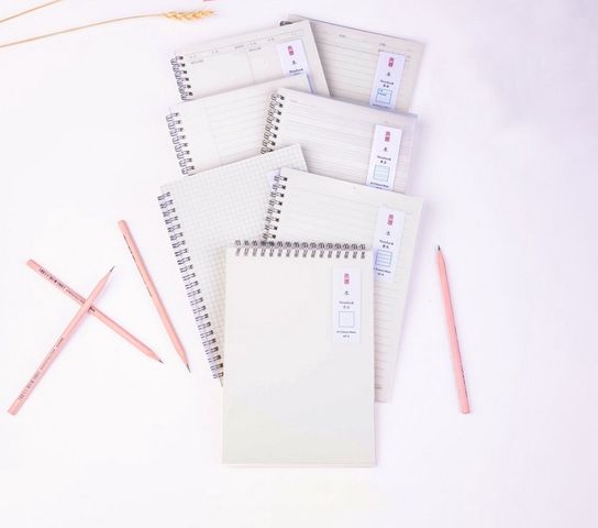 Sổ vở lò xo kép Deli khổ A5 LPA560 - Sổ tay chống lóa mắt, bìa nhựa PP đẹp, phù hợp cho học sinh và người đi làm