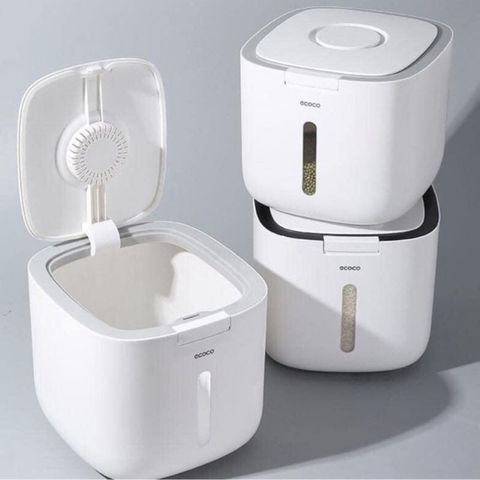 Thùng Đựng Gạo Ecoco 10kg Thông Minh Chống Ẩm - Giữ Cho Gạo Tươi Sạch Lâu Bền, Dụng Cụ Nhà Bếp Tiện Lợi