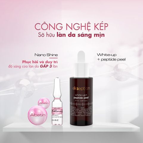 Tinh chất Ekseption White-up Peptide Peel 70ml - Serum làm sáng da, giảm sắc tố, chống lão hóa với 6 loại acid hữu ích